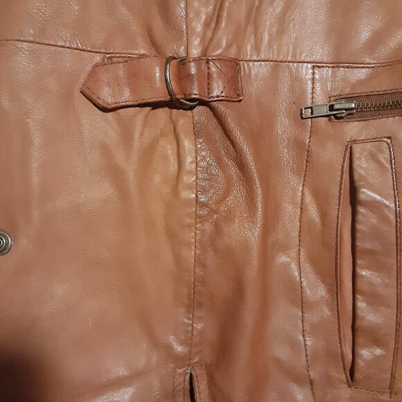 Vintage Leather Vest * Banana Republic * XL * c1985 * Strong Supple Sheep Leathr - Picture 5 of 10